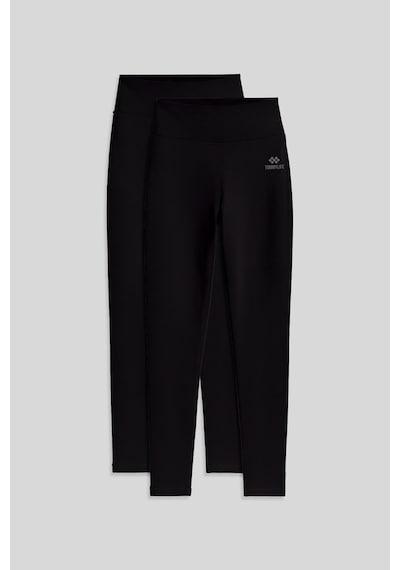 Tommy Life Slim Fit 2li Paket Siyah Kadın Kapri Tayt - 94011