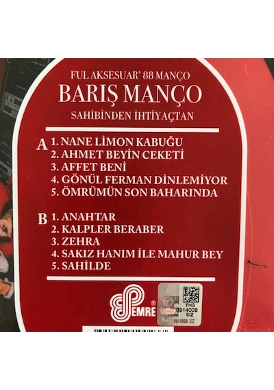 Barış Manço - Sahibinden İhtiyaçtan Picture Disk - Plak