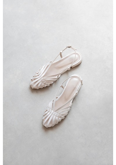 Wolk Shoes Lester Kadın Biyeli Saten Babet Bej