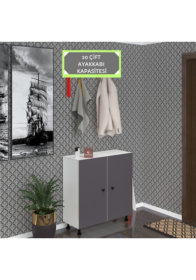 Kenzlife Ayakkabılık Galoş5 Gribyz 53 080 32 Kapaklı 5 Raflı 20 Çift Ayakkabı Kapasitesi Ahşap Kenzlife Ayakkabılık Galoş5 Gribyz 53 080 32 Kapaklı 5 Raflı 20 Çift Ayakkabı Kapasitesi Ahşap