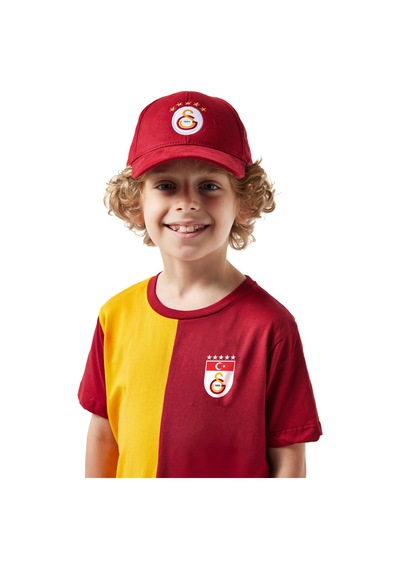 Galatasaray Parçalı 5 Yıldızlı Çocuk T-shirt C251440 Sarı - Kırmızı