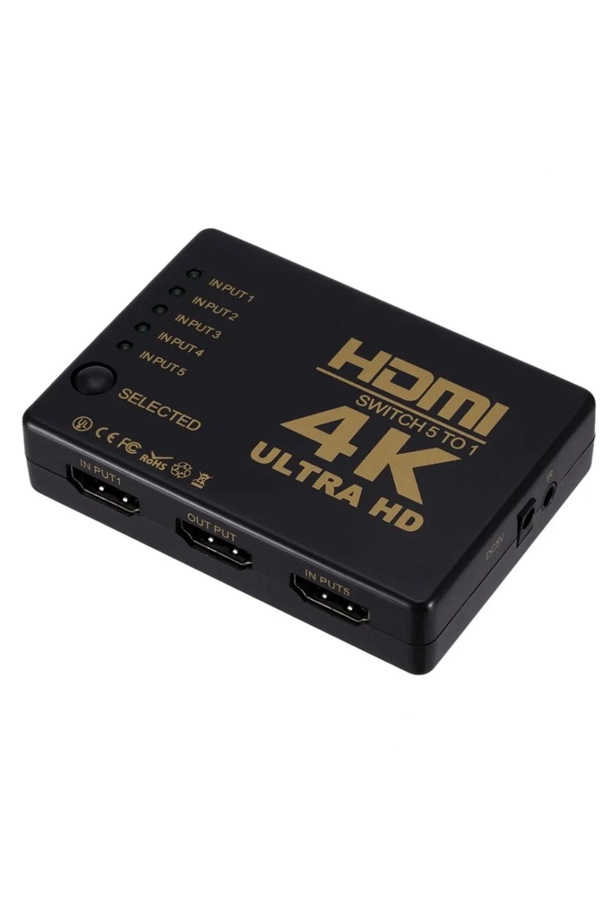 4k Hdmı Uyumlu Switcher Hd 1080p 5 Port Hd Kvm Switch Hub Ir Uzaktan Kumanda İle Hdtv Dvd Tv 001