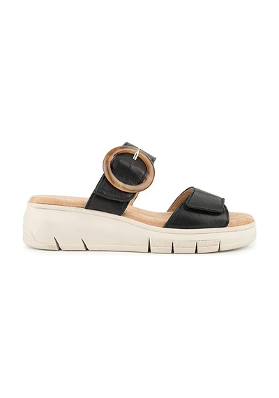 Hush Puppies Pigem 625207 Hakiki Deri Kadın Terlik Siyah Siyah