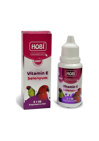 Hobi Kuşlar İçin Vitamin E Ve Selenyum Takviyesi 30 ML