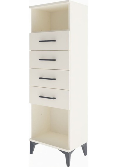 Arges Dolap Tek Raflı 4 Çekmeceli 44x30x134 Aytaşı-aytaşı Aytaşı