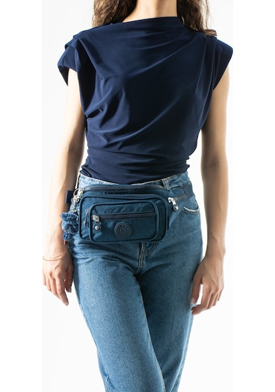 571 Collections Unisex Çok Cepli, Su Geçirmez, Çapraz Askılı Bel Çantası Freebag Lacivert Model: 571-7j