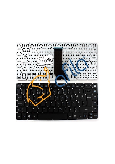 Acer Aspire E5-473g E5-474 Notebook Klavyesi - Siyah - Tr