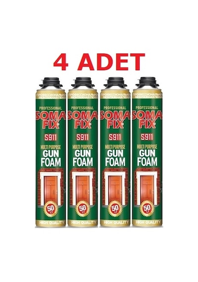 4 Ad Somafix Tabancalı Poliüretan Köpük Iç Çelik Kapı Montaj