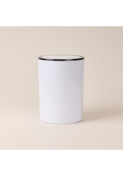 Kristal Banyo Çöp Kovası - Beyaz - 5 Lt Çok Renkli