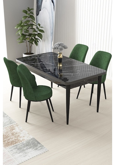Canisa Nil Serisi 70x110 Sabit Mutfak Masası Takımı Siyah Mermer Desen Masa 4 Haki Yeşili Sandalye Masa Siyah Mermer Desen Sandalye Haki Yeşili Canisa Nil Serisi 70x110 Sabit Mutfak Masası Takımı Siyah Mermer Desen Masa 4 Haki Yeşili Sandalye Masa Siyah Mermer Desen Sandalye Haki Yeşili