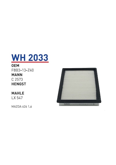 WUNDER WH2033 HAVA FİLTRESİ - MAZDA 626 1.6