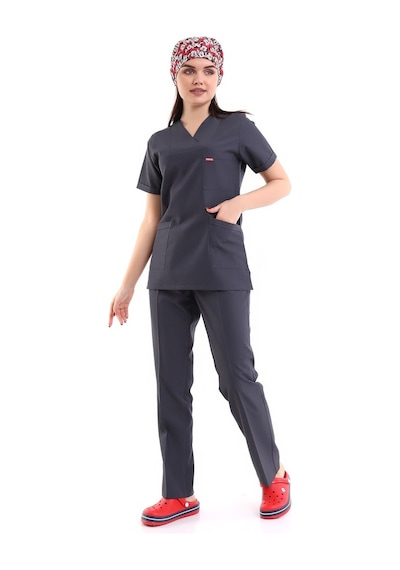 Zarf Yaka Kadın Takım - 51 Füme-6383