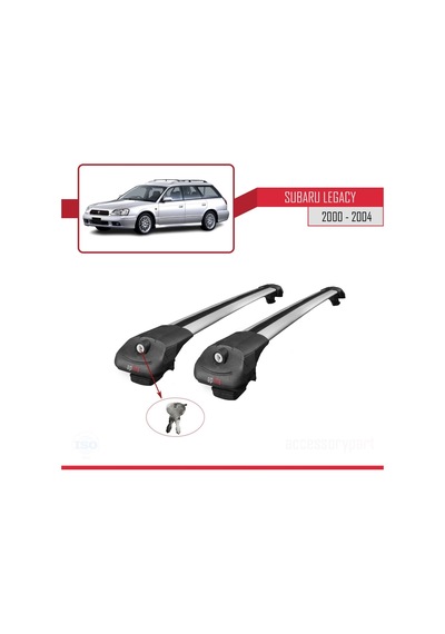 Subaru Legacy 2000-2004 Arası İle Uyumlu Ace-1 Ara Atkı Tavan Barı Gri