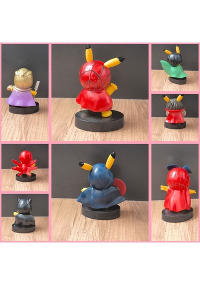 Pikachu Figür Süper Kahramanlar Serisi 1 Adet 10cm Pokemon Pikachu Figür Oyuncak