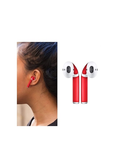 Apple Uyumlu AirPods Kulaklık Kaplama Sticker Koruyucu Film Etiket Folyo 1 Çift