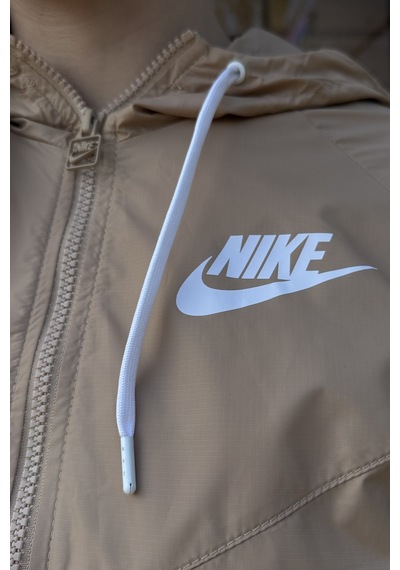 Nike Sportswear Windrunner Jacket Kadın Kapüşonlu Spor Ceket Bej Bej