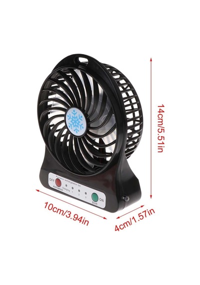 Şarjlı Mini Vantilatör Masa Üstü 3 Kademeli Usb Mini Fan