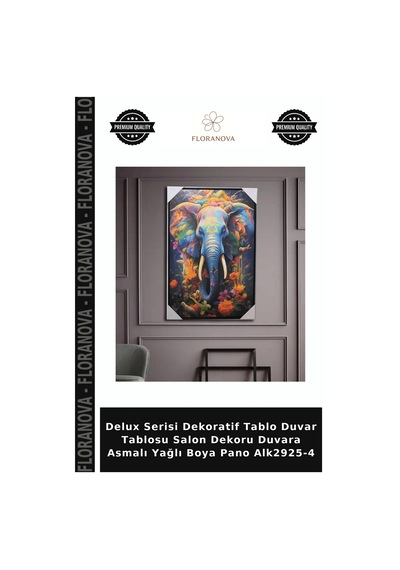 Delux Serisi Dekoratif Tablo Duvar Tablosu Salon Dekoru Duvara Asmalı Yağlı Boya Pano Alk2925-4
