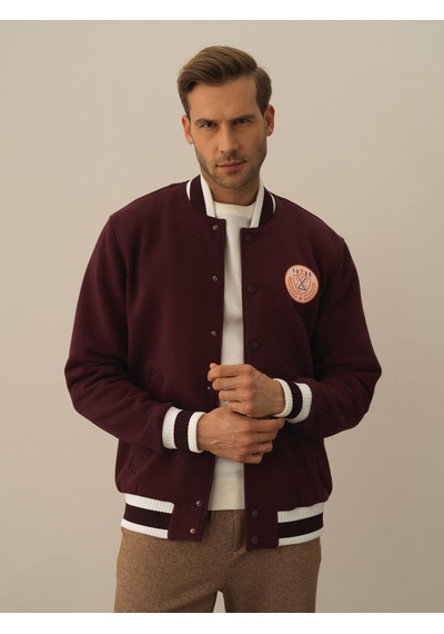 Xint Bordo Pamuk Dokulu Regular Fit Sweatmont 195054