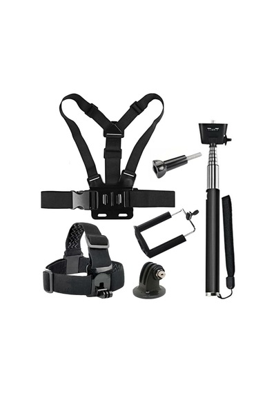 Gopro Aksiyon Kameraları Için Kafa Bandı Göğüs Bandı Ve Monopod