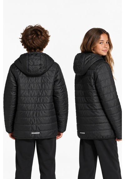 Adidas Essentials Light Padded Black Kids Jacket Çocuk Hafif Dolgulu Ceket Mont Siyah