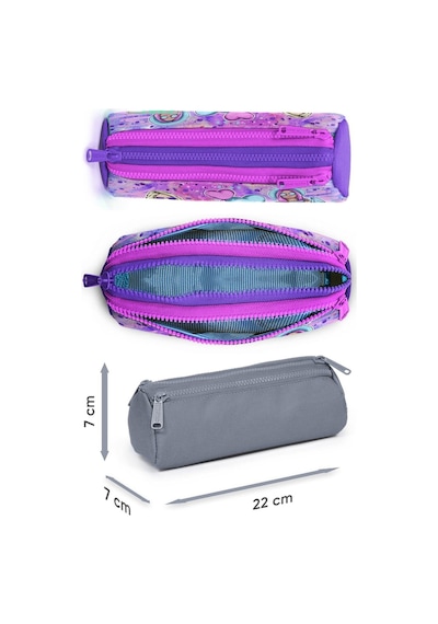 Coral High Kız Çocuk Üçlü İlkokul Okul Çanta Seti - Pembe Mor Fashion Girl