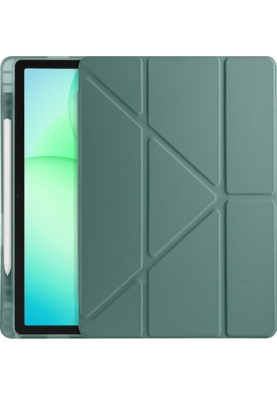 Samsung Uyumlu Galaxy Tab A9 Plus A11+ Üçgen Standlı Uyandırma Fonksiyonlu Tablet Kılıfı Kapaklı Kılıf