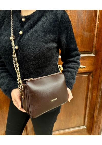 Just Polo Kadın Zincir Askılı Günlük Ve Özel Kullanıma Omuz & Çapraz Çanta Shoulder Bag Kahverengi