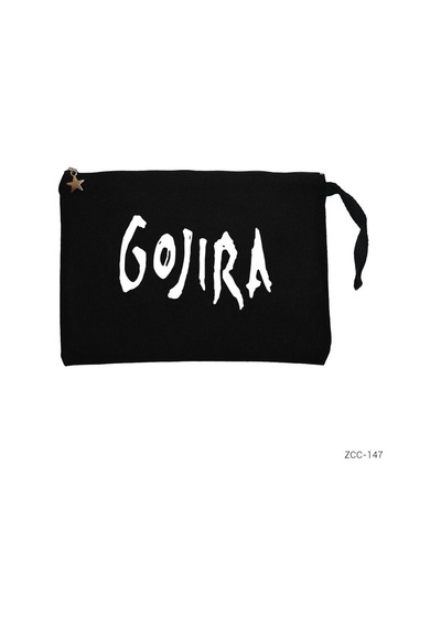 Zepplin Giyim Gojira Logo Siyah Clutch Astarlı Cüzdan / El Çantası