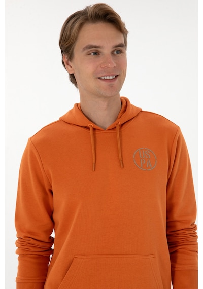 U.S. Polo Assn. Erkek Regular Fit Kapüşonlu Bakır Sweatshirt 50313718-VR182