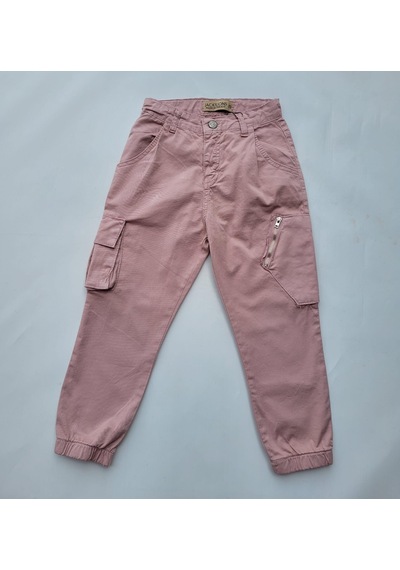 Jack Lions Erkek Çocuk Paçası Lastikli Kargo Cepli Pantolon-7799-pudra Pudra