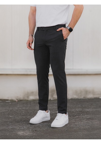Bürke Erkek Antrasit Kaliteli Premıum Slimfit Bilek Boy Kumaş Pantolon (100-130 kg battal beden 40-42-44)