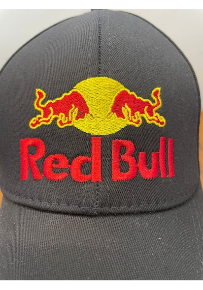 Red Bull Nakışlı Siyah Renk Pamuklu Gabardin Cap Şapka Siyah