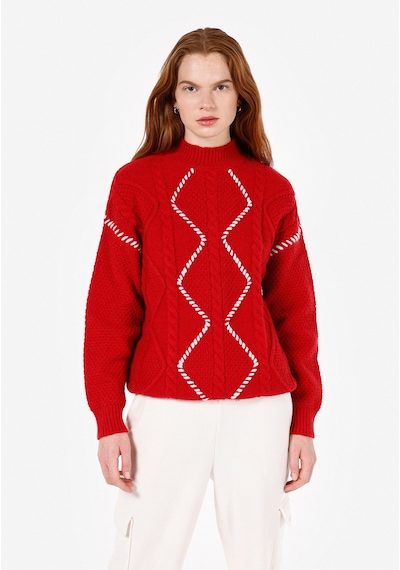 Colin's Colins Kırmızı Kadın Kazak Cl1071750 Q1.v1 Red Kırmızı
