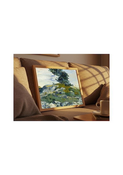 Van Gogh Van Gogh Kayalıklar Çerçevesiz Poster 21x30 Cm A4 Tablo Van Gogh Post Empresyonizm