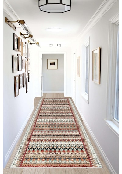 West Home Makinede Yıkanabilir Kaymaz Taban Leke Tutmaz Modern Kesme Yolluk Mutfak Yolluk Halı Yolluk Wh 254 Multy Yolluk