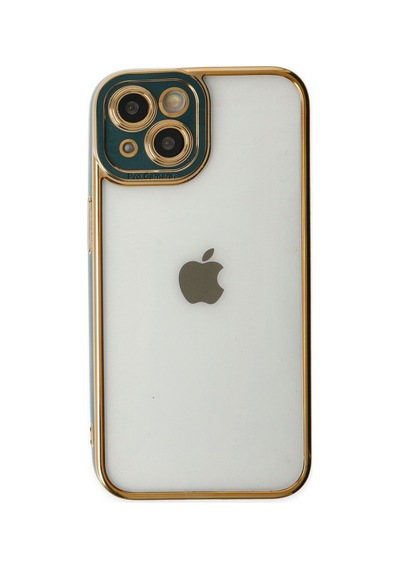 Apple iPhone  Uyumlu,  14 Plus Kılıf Liva Lens Silikon - Yeşil