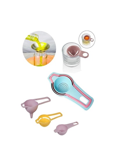 3 Lü Yumurta Ayırıcı & Çay Süzgeci & Mini Huni Plastik Diğer