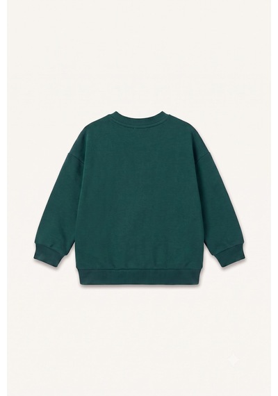 Defacto Oversize Baskılı Arma Detaylı Sweatshirt Erkek Bebek I0317a526augn1116 Yeşil-gn1116