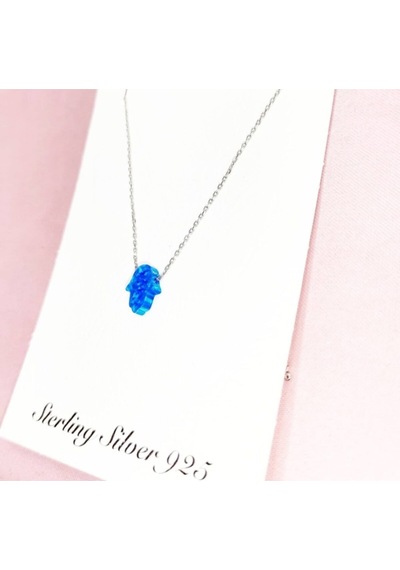 Oriental Kuyumculuk Jewellery Opal Gümüş Kolye Gümüş