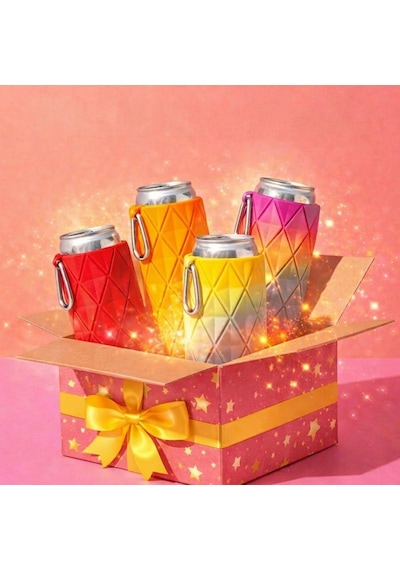 Mottopi Bira Çorabı,bira Kılıfı,içecek Kılıfı, 500 Ml Şişe Ve Teneke İçin, Karabinalı, Sürpriz Renkler, 4 Diğer
