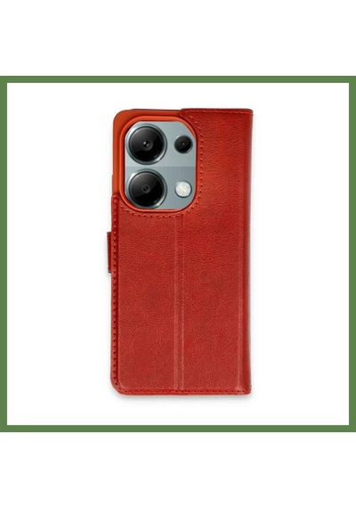 Bezos Redmi Note 13 Pro 4g Kılıf Trend S Plus Kapaklı Kılıf - Kırmızı Hb006