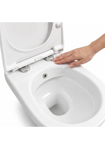 Dura Bagno Sirius Asma Klozet Rimless 54 Cm, Duroplast Kapak, Beyaz, Set 2 Parça Dbo.36.01.03.05