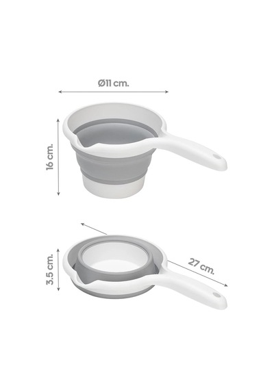 Orret Home 1,2 Litre Katlanabilir Maşrapa Akordiyon Tasarımlı, Tutma Saplı, Silikon Gövdeli Kamp Ve Piknik Maş Diğer