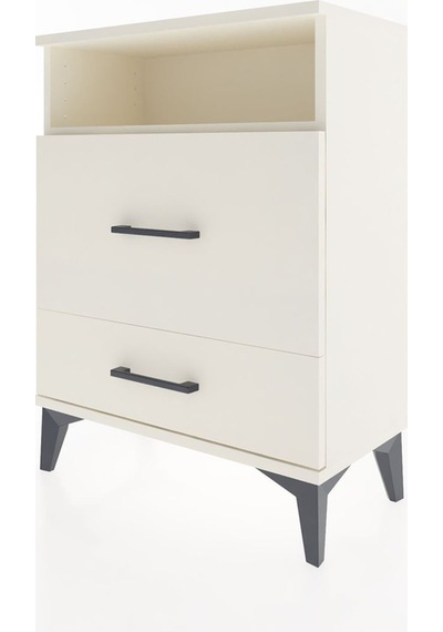 Arges Komodin Tek Raflı 2 Çekmeceli 60x30x80 Aytaşı-aytaşı Aytaşı