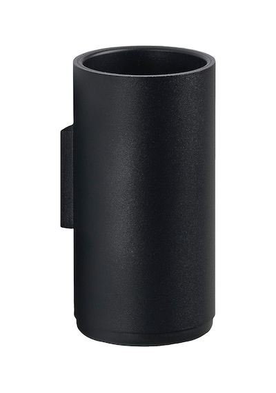 Rim Duvar İçin Diş Fırçası Kabı, Çap 7 Cm, Yükseklik 13,6 Cm, Siyah Diğer