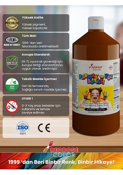 Red Rose Kahverengi Parmak Boyası 1 KG