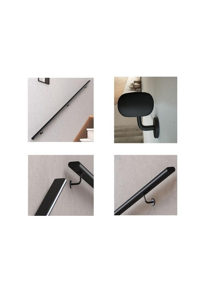 Modern Minimalist Metal Merdiven Küpeşte, İç/dış Mekan Merdivenleri İçin Kaymaz Güvenlik Korkuluğu, Altın, Beyaz, Siyah, 4,6 Ft 140 Cm - Tavan Arası Ve Ev Dekoru İçin Mükemmel