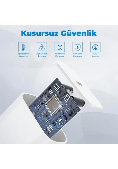 Woyax By Deji Apple Uyumlu iPhone 15 16 - 15 16 Pro - 15 16 Plus - 15 16 Pro Max 25 W Type-c Hızlı Şarj Aleti