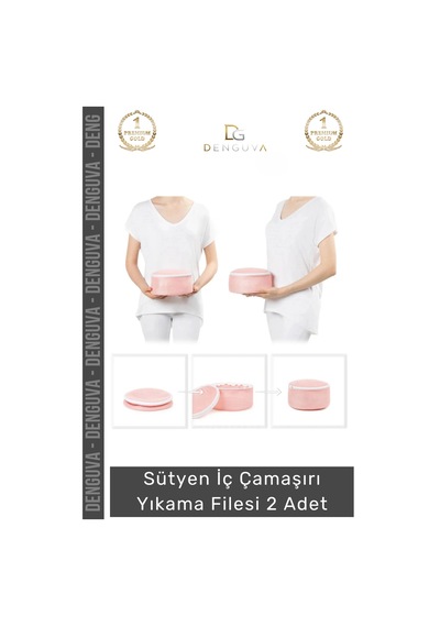 Yıkamatorbası Sütyen İç Çamaşırı Yıkama Filesi Çamaşır Koruyucu Yıkama Torbası 2'li Paket 20x15cm Çok Renkli